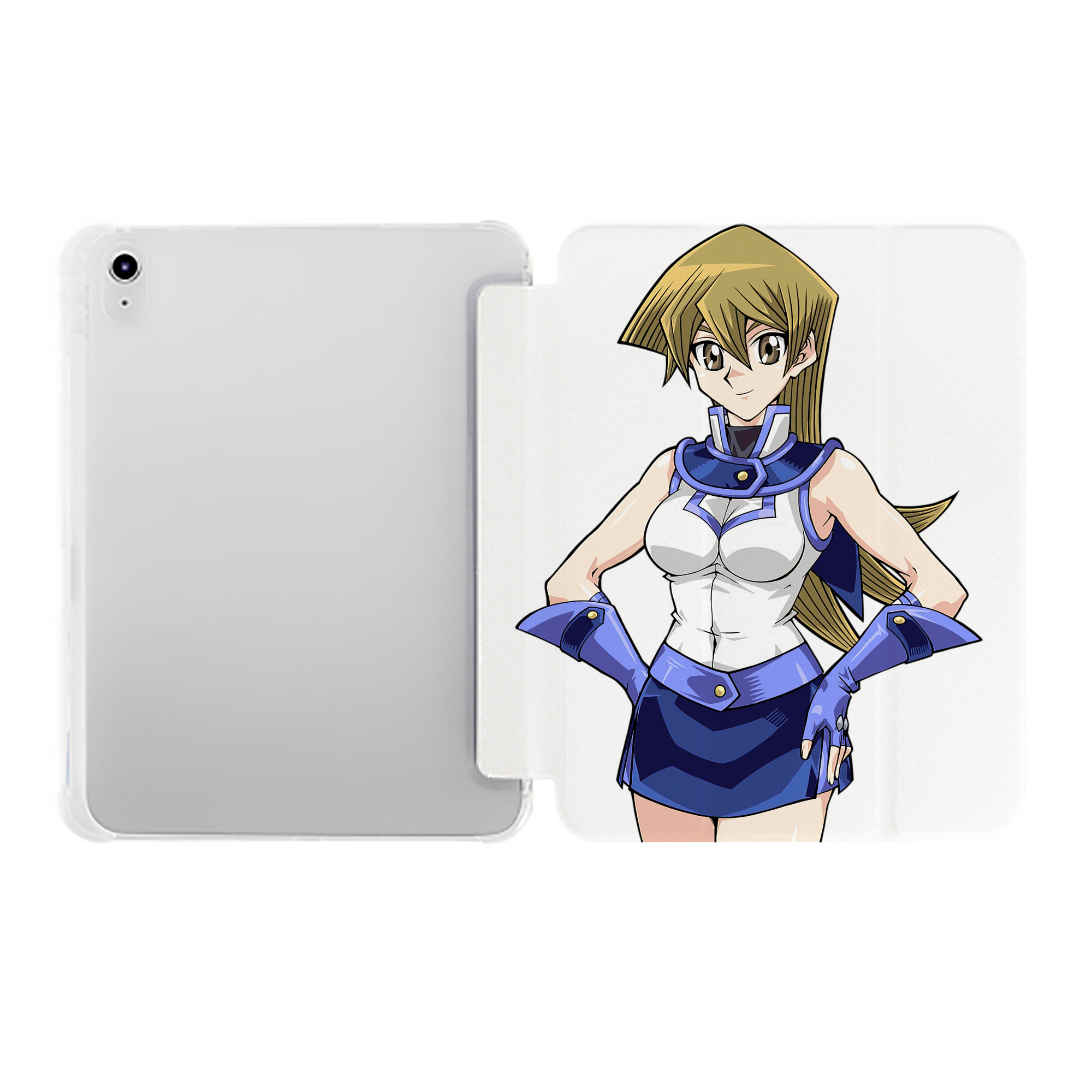 （画像用） 遊☆戯☆王 Yu-Gi-Oh! IPad ケース ペン収納付き 三つ折りスタンド PUレザー×シリコン 対応機種9.5/10.5/10.9インチ